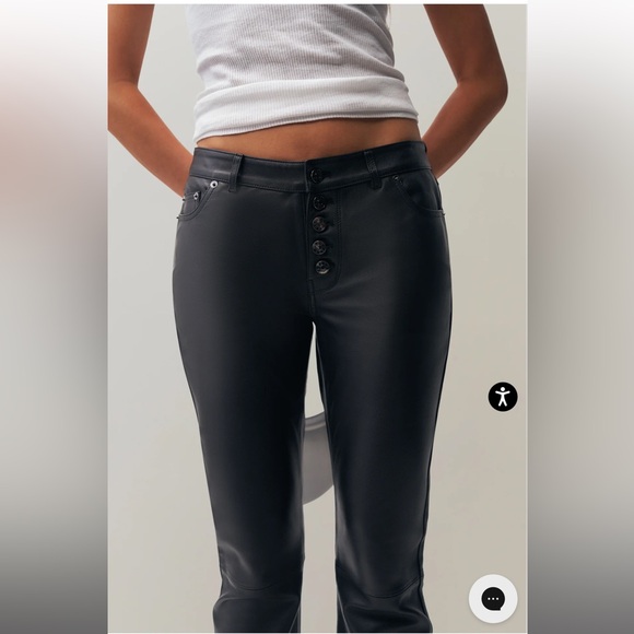 Women's Black Straight Leg Pants - Picture 3 of 7